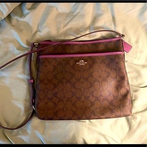 Coach pink and brown Shoulder bag